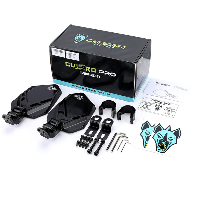Par de espejos laterales Cuero Pro Chupacabra Black