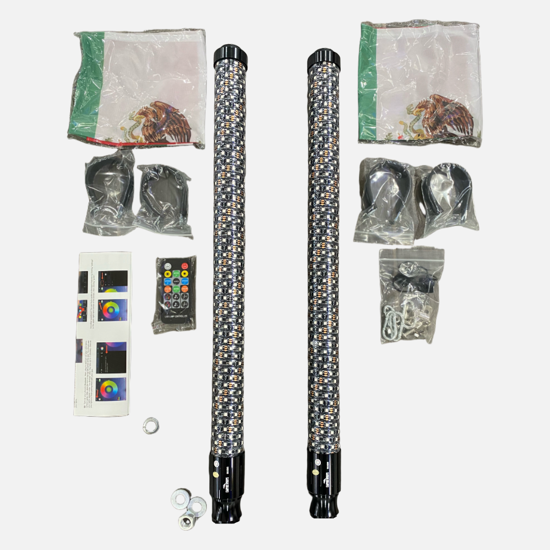 Par de antenas led Bazooka