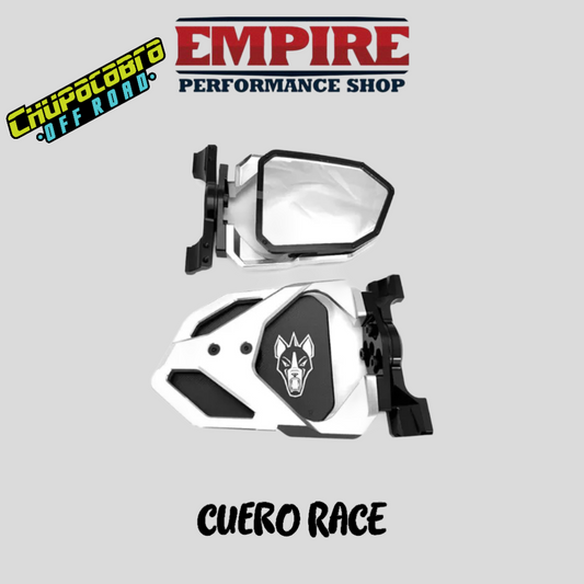 Espejos chupacabra off road Cuero Race Silver